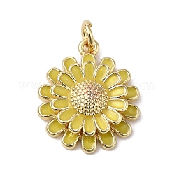 Rack Plating Brass Enamel Pendants&nbsp;KK-B092-28G