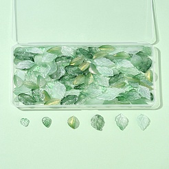 120Pcs 6 Styles Dyed & Heated Glass Pendants&nbsp;GLAA-FS0002-24