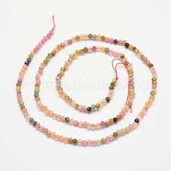Natural Multicolor Tourmaline Bead Strands&nbsp;X-G-P279-45-2mm