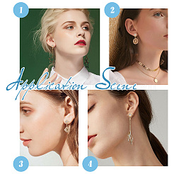 20Pcs Brass Micro Clear Cubic Zirconia Stud Earring Findings&nbsp;KK-BBC0023-72