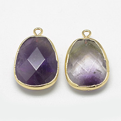 Natural Amethyst Pendants&nbsp;G-Q494-49
