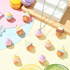 30Pcs 5 Colors Resin Ice Cream Pendants&nbsp;RESI-CJ0004-63