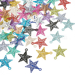 70Pcs 14 Colors 430 Stainless Steel Etched Metal Embellishments Pendants&nbsp;STAS-TA0003-18