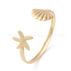Brass Open Cuff Bangles for Women&nbsp;BJEW-R024-01G