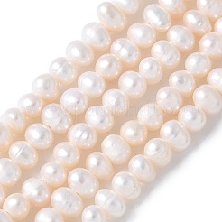 Natural Cultured Freshwater Pearl Beads Strands&nbsp;PEAR-I007-07R-02