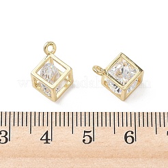 Brass Micro Pave Cubic Zirconia Pendants&nbsp;KK-A299-23G-01