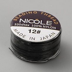 46M Round Nylon Beading Threads&nbsp;NWIR-WH0025-01C
