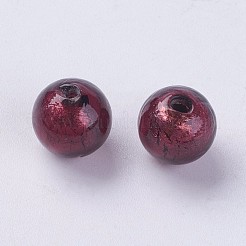 Handmade Silver Foil Lampwork Beads&nbsp;LAMP-J089-P05