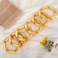 6Pcs CCB Plastic Curved Tube Beaded Stretch Bracelet Sets&nbsp;BJEW-SW001583-01
