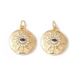 Rack Plating Brass Micro Pave Cubic Zirconia Pendants&nbsp;ZIRC-C040-06G