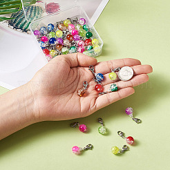 Baking Paint Crackle Glass Pendants&nbsp;HJEW-TA0001-03P