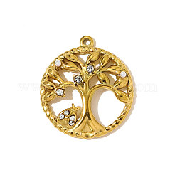 304 Stainless Steel Rhinestone Pendants&nbsp;STAS-OY009-92G