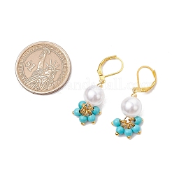 5Pair Brass Round Leverback Earrings&nbsp;EJEW-JE06367