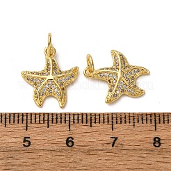 Brass Micro Pave Cubic Zirconia Pendants&nbsp;KK-A271-02G-G