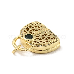Brass Micro Pave Cubic Zirconia Pendants&nbsp;KK-B059-11G
