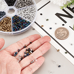 about 1770pcs 7 Colors Opaque Glass Seed Beads&nbsp;SEED-PH0002-23