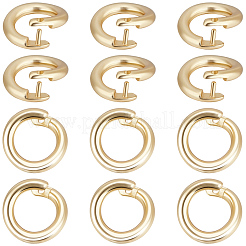 Brass Twister Clasps&nbsp;KK-BBC0025-17A-G