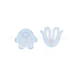 6-Petal Imitation Jelly Acrylic Bead Caps&nbsp;JACR-T002-02C