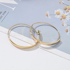 304 Stainless Steel Ring Hoop Earrings for Women&nbsp;EJEW-Q781-04G