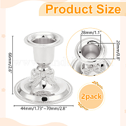 Zinc Alloy Candle Holders&nbsp;AJEW-WR0003-13S