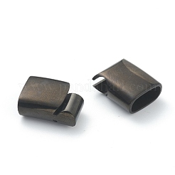 316 Surgical Stainless Steel Magnetic Clasps with Glue-in Ends Ion Plating(IP)&nbsp;STAS-G241-14B-EB