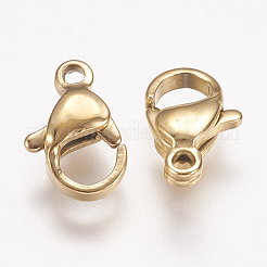 Ion Plating(IP) 304 Stainless Steel Lobster Claw Clasps&nbsp;STAS-P185-10-G