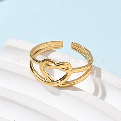 304 Stainless Steel Cuff Rings&nbsp;RJEW-P150-12G