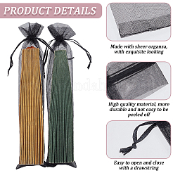 100Pcs Rectangle Mesh Polyester Gift Bags&nbsp;ABAG-GF0001-47