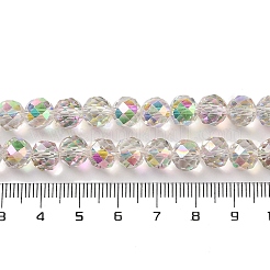 Half Rainbow Plated Electroplate Beads Strands&nbsp;EGLA-H104-08A-HR02