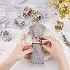 4 Sets 3 Colors Column Iron Napkin Rings&nbsp;AJEW-PH0012-26