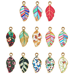 13Pcs 13 Styles Alloy Enamel Pendants&nbsp;ENAM-TA0009-06