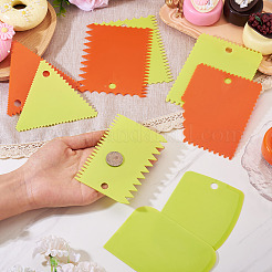 9Pcs 3 Styles Plastic Baking Edge Cream Scraper&nbsp;AJEW-TA0002-34