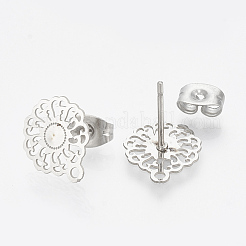 Non-Tarnish 304 Stainless Steel Stud Earring Findings&nbsp;STAS-S079-35B