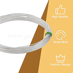 Textured Round Brass Wire&nbsp;CWIR-WH0009-05S