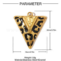 304 Stainless Steel Enamel Pendants&nbsp;STAS-OY006-34G
