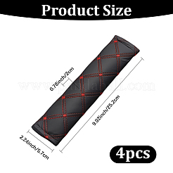 4Pcs PU Imitation Leather Universal Car Seat Belt Pads&nbsp;AJEW-CL0001-96B