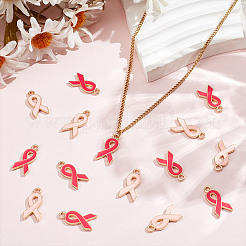 60Pcs 2 Colors Alloy Enamel Pendants&nbsp;ENAM-HY0001-36