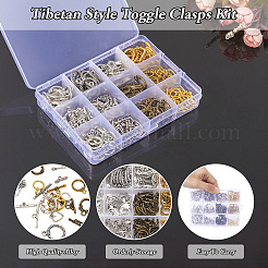Tibetan Style Alloy Toggle Clasps&nbsp;PALLOY-TA0001-48