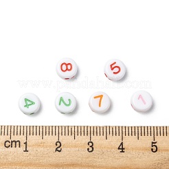Opaque Acrylic Flat Round Beads&nbsp;X-SACR-Q100-M034