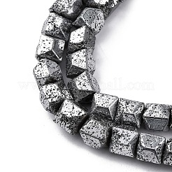 Electroplated Natural Lava Rock Beads Strands&nbsp;G-A256-D01-01A