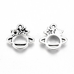 Tibetan Style Alloy Charms Rhinestone Settings&nbsp;TIBE-S323-002AS-RS