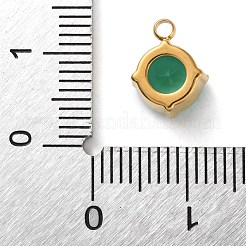 304 Stainless Steel Micro Pave Cubic Zirconia Pendants&nbsp;LS-STAS-K292-01G-17