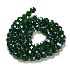 Faceted(32 Facets) Electroplate Glass Bead Strands&nbsp;X-EGLA-R015-8mm-17