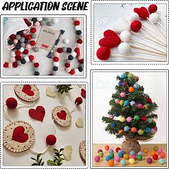 40Pcs 4 Colors Wool Felt Balls&nbsp;DIY-SC0029-40C