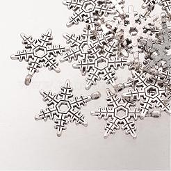 Christmas Snowflake Tibetan Style Alloy Pendants&nbsp;A0353Y