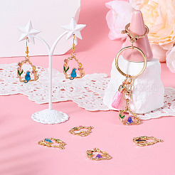 16Pcs 4 Colors Alloy Enamel Pendants&nbsp;ENAM-TA0002-44