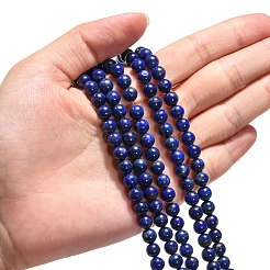Natural Lapis Lazuli Beads Strands&nbsp;G-G423-6mm-AB