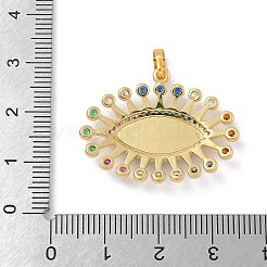 Rack Plating Brass Micro Pave Cubic Zirconia with Enamel Pendants&nbsp;KK-G515-46G