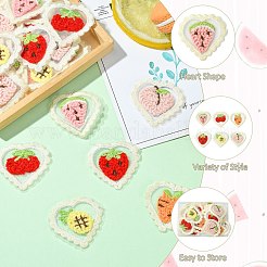 30Pcs 6 Styles Heart Computerized Embroidery Cloth Iron On/Sew On Patches&nbsp;DIY-CJ0003-17