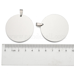 Non-Tarnish 201 Stainless Steel Flat Round Mirror Polished Finish Stamping Blank Tag Pendants&nbsp;STAS-S030-10